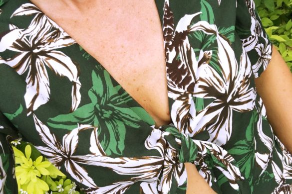 Leaf print jumpsuit
