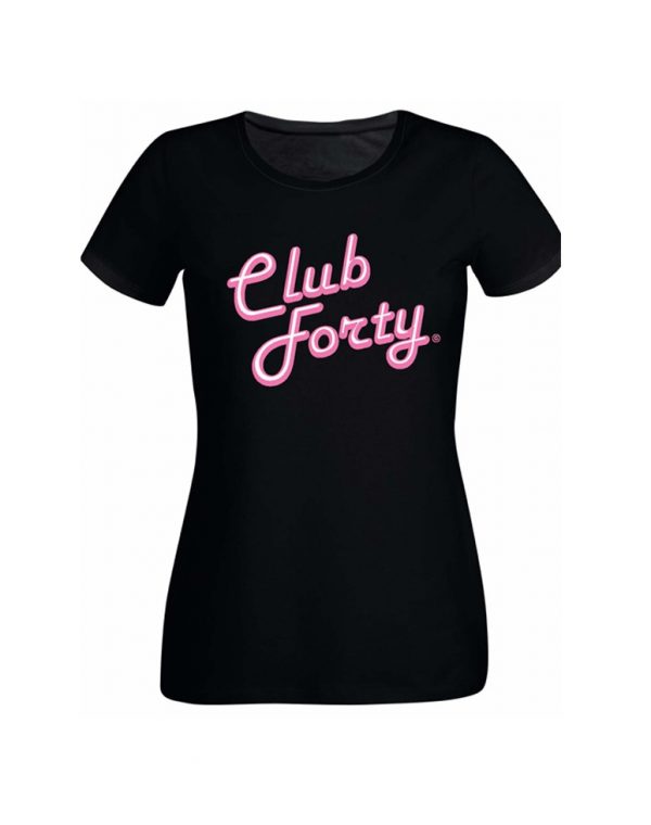 Black - Slogan Club Forty Tshirt